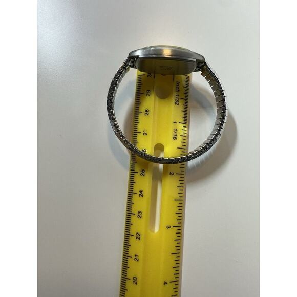 ❣️SOLD❣️Vintage Westclox Jewels Silver-Tone Ladies Watch Blue Face Watch Stretch - Picture 6 of 6